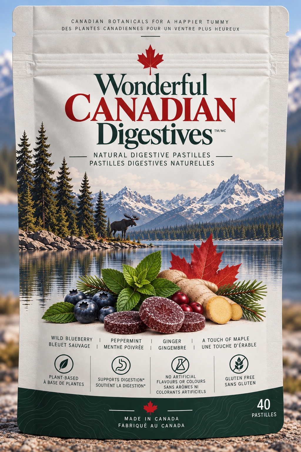 Wonderful Canadian Digestives package concept